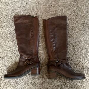 Marc Fisher Zippered Brown Riding Boots